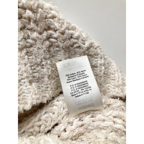 Aritzia WILFRED Confetti Beige Chunky Knit Cropped Raglan Sweater, Size L - Picture 11 of 16